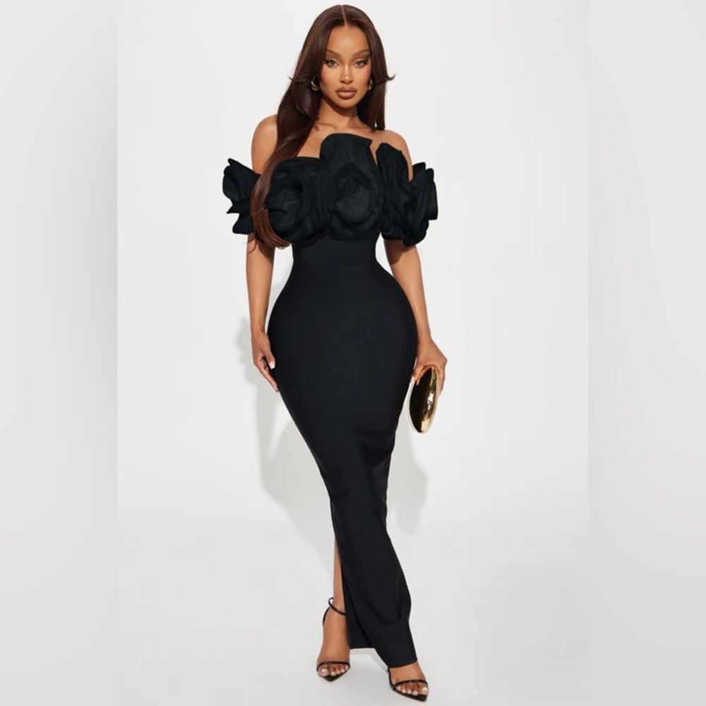 Rosetta Bandage Gown - Black